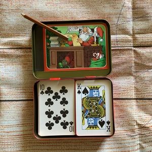 Vintage Santa Claus Playing Cards 106 in Tin